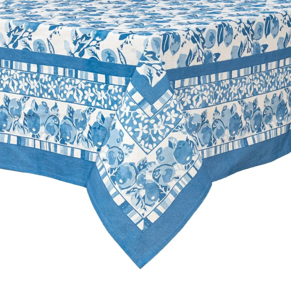 Couleur Nature Place Settings & Linens|Citron Tablecloth in Bleu