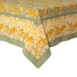 Couleur Nature Place Settings & Linens|Citron Tablecloth in Vert & Yellow