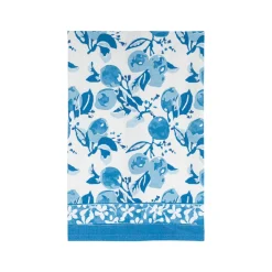 Couleur Nature Place Settings & Linens|Citron Tea Towels in Bleu, Set of 3