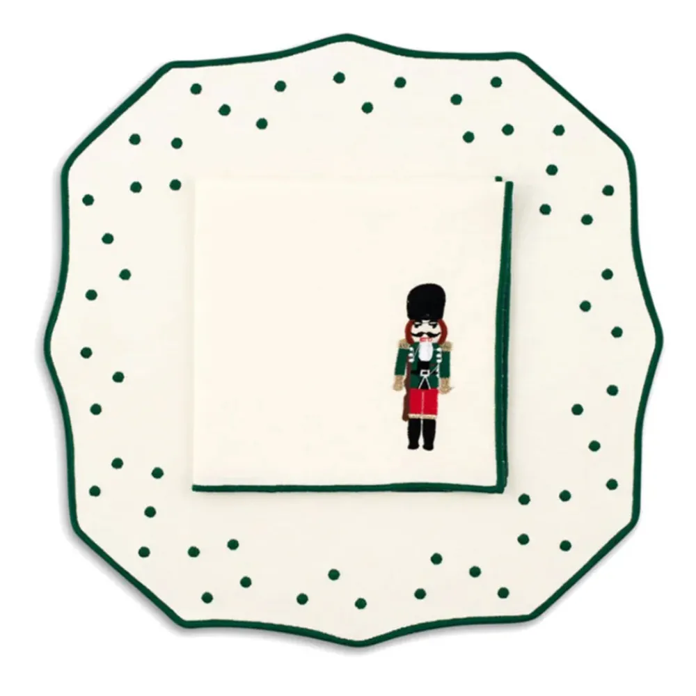 Loulou La Dune Place Settings & Linens|Clara Placemat and Napkin Set in Off White