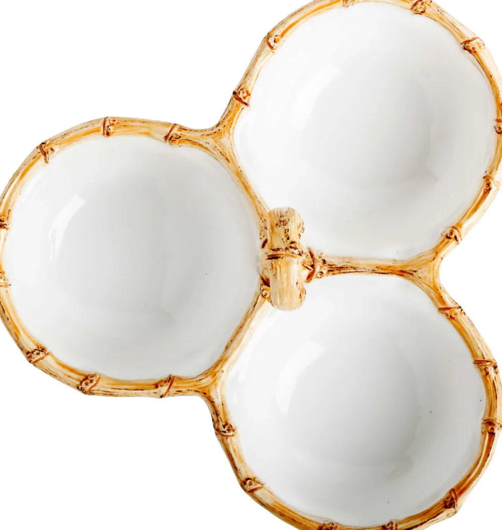Juliska Dinnerware|Classic Bamboo Natural Cocktail Triple Server