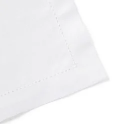 Rebecca Udall Place Settings & Linens|Classic Hemstitch Linen Napkin, White