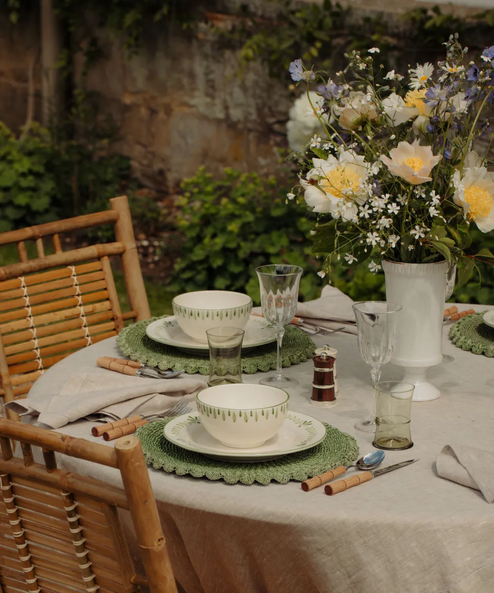 Rebecca Udall Place Settings & Linens|Classic Hemstitch Linen Tablecloth in Natural