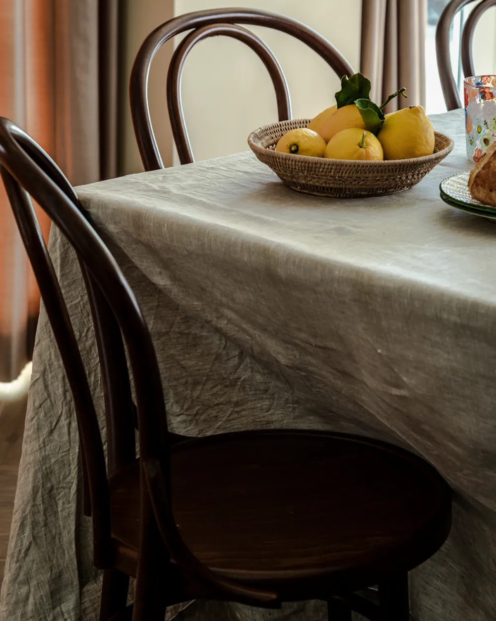 Rebecca Udall Place Settings & Linens|Classic Hemstitch Linen Tablecloth in Natural