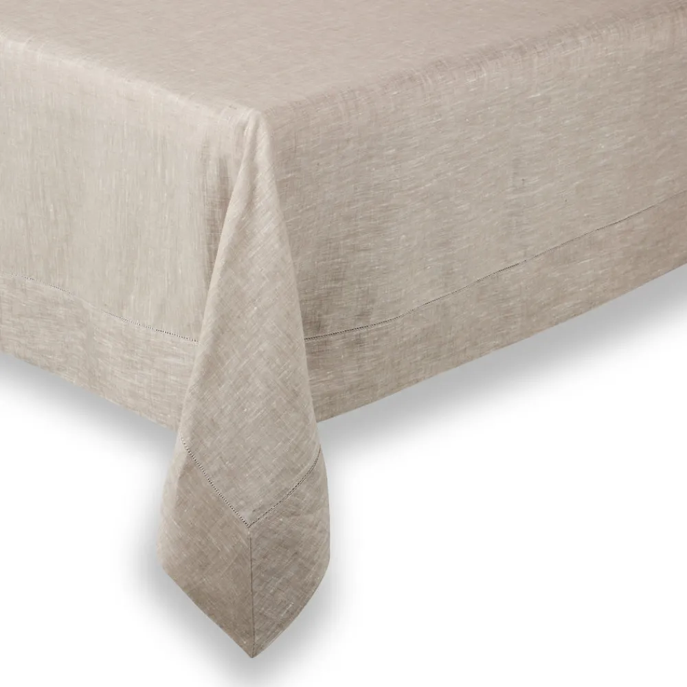 Rebecca Udall Place Settings & Linens|Classic Hemstitch Linen Tablecloth in Natural
