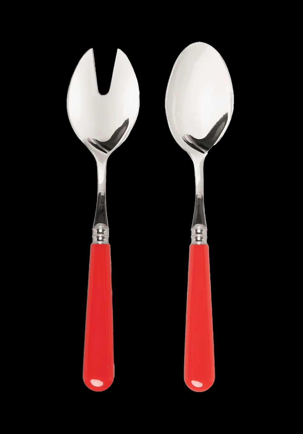 Late Afternoon Flatware|Classic Red Salad Server Set