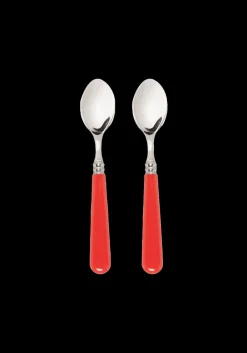 Late Afternoon Flatware|Classic Red Spoons, Set of 2