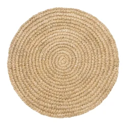 Caravan Place Settings & Linens|Classic Round Natural Placemat, Set of 4