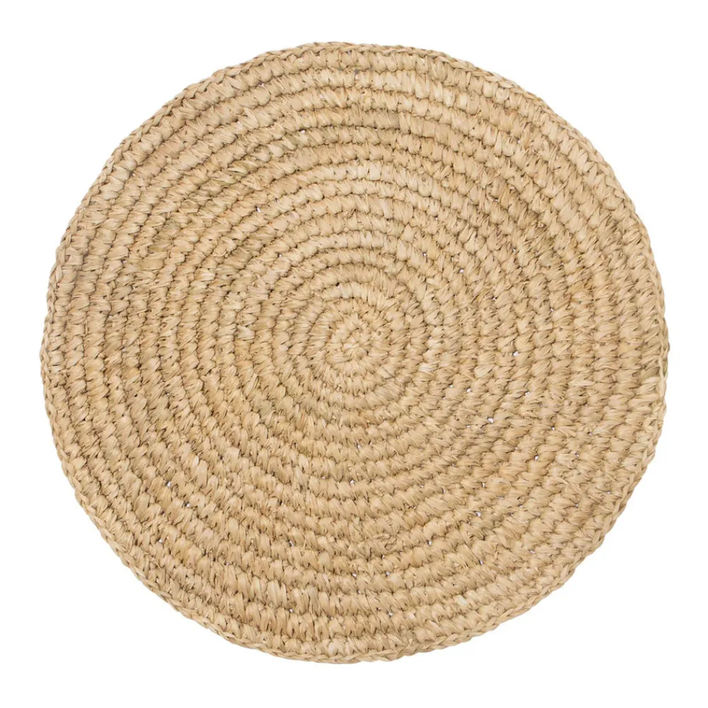 Caravan Place Settings & Linens|Classic Round Natural Placemat, Set of 4