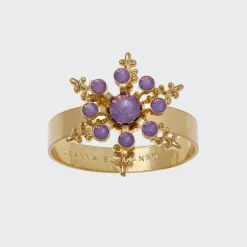 Joanna Buchanan Place Settings & Linens|Classic Snowflake Skinny Napkin Rings in Pastel, Set of Four