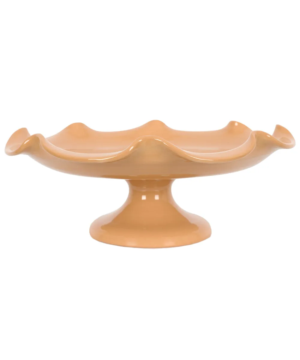 Rebecca Udall Dinnerware|Claudia Wavy Footed Bowl in Terracotta