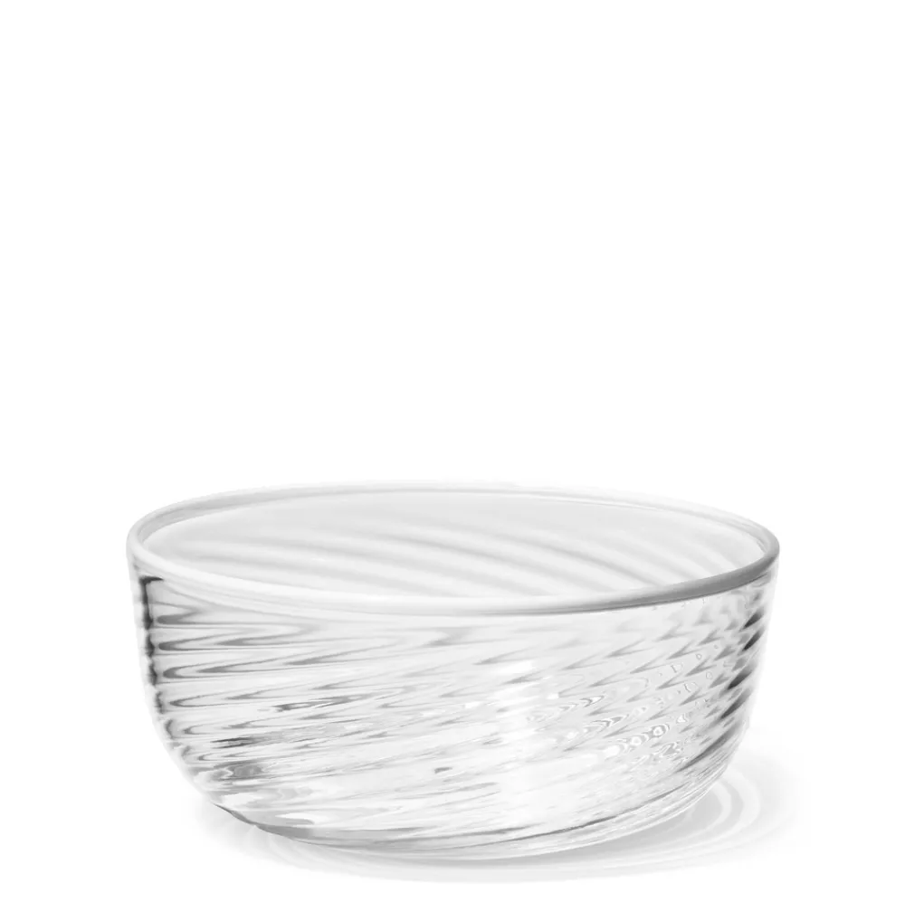 AERIN Dinnerware|Clementina Swirl Texture Small Bowl with White Rim