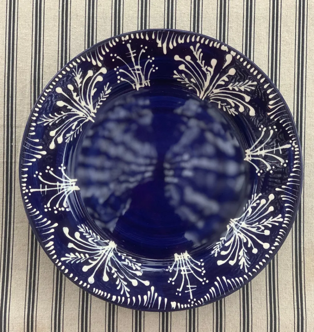Carolina Irving and Daughters Dinnerware|Cobalt Lace Dinner Plate