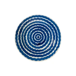 Carolina Irving and Daughters Dinnerware|Cobalt Squiggle Dessert Plate