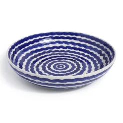 Carolina Irving and Daughters Dinnerware|Cobalt Squiggle Serving Bowl