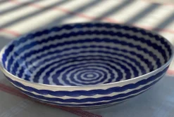 Carolina Irving and Daughters Dinnerware|Cobalt Squiggle Serving Bowl