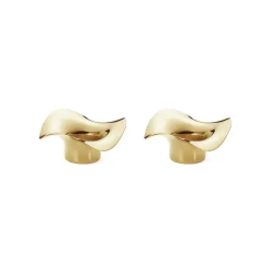 Georg Jensen Silver|Candles|Cobra Tealight Sterling Silver Gold Plated, Set of 2
