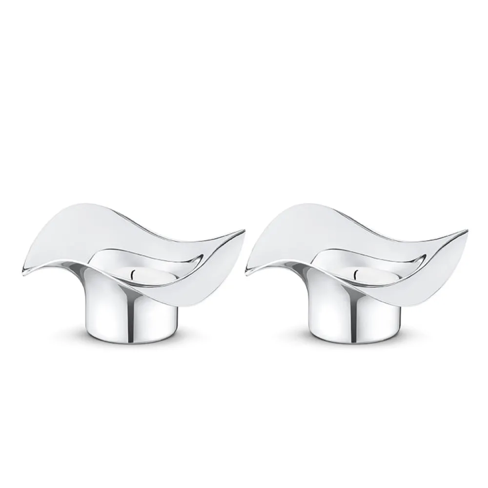 Georg Jensen Silver|Candles|Cobra Tealight Sterling Silver, Set of 2