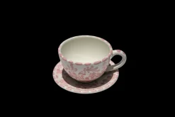 Piano Piano Dinnerware|Coffee Cup with Saucer in Rosa