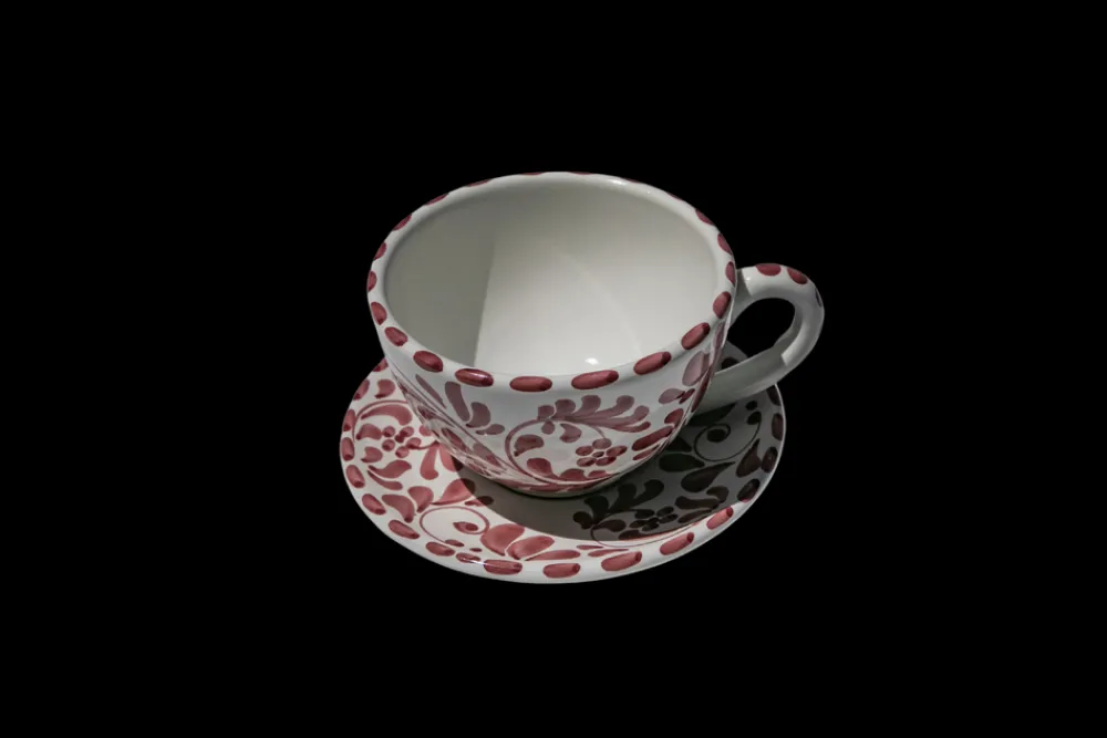 Piano Piano Dinnerware|Coffee Cup with Saucer in Vinto Tinto