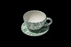 Piano Piano Dinnerware|Coffee Cup with Saucer in Verde