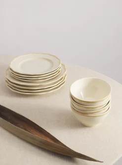 Maison Madison Dinnerware|Colette Set with Cereal Bowl, Set of 12