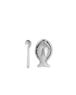 Alessi Flatware|Colombinafish Salt Cellar & Spoon