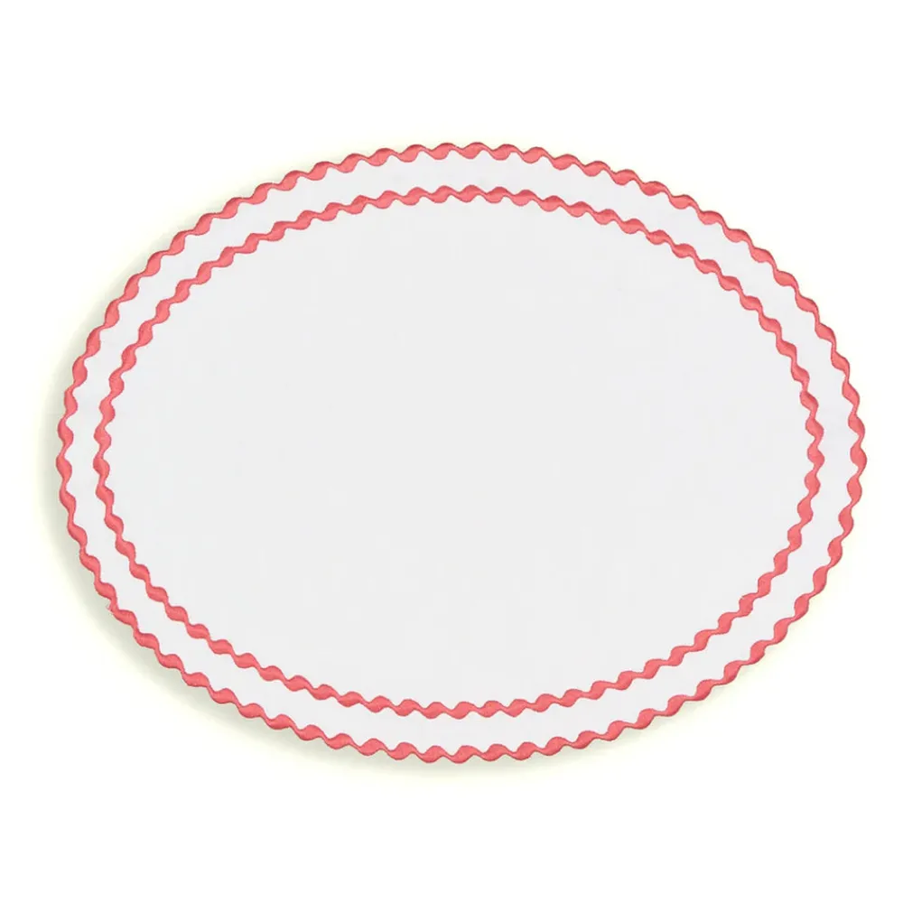 Loulou La Dune Place Settings & Linens|Cora Placemat And Napkin Set In Petal Pink