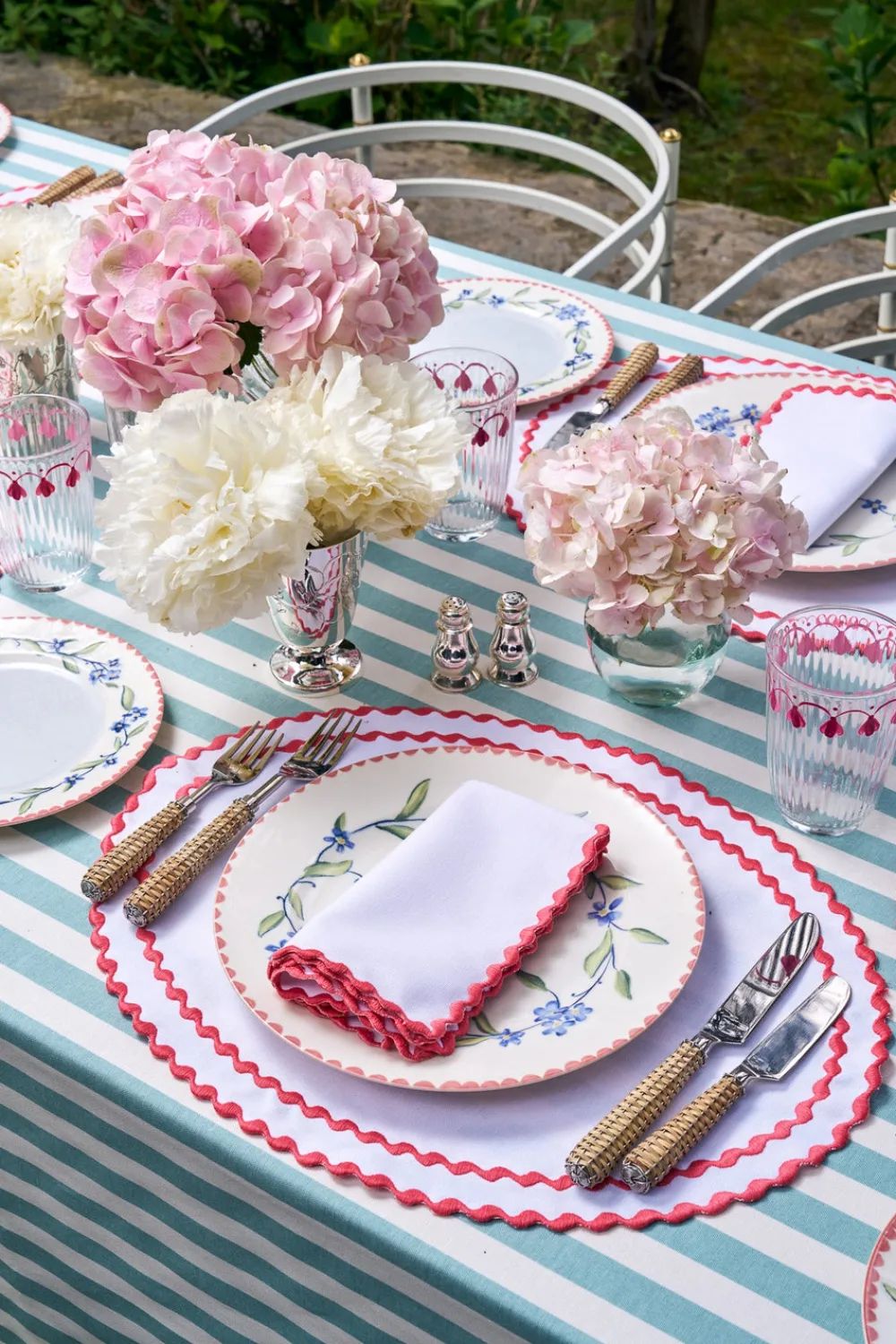 Loulou La Dune Place Settings & Linens|Cora Placemat And Napkin Set In Petal Pink