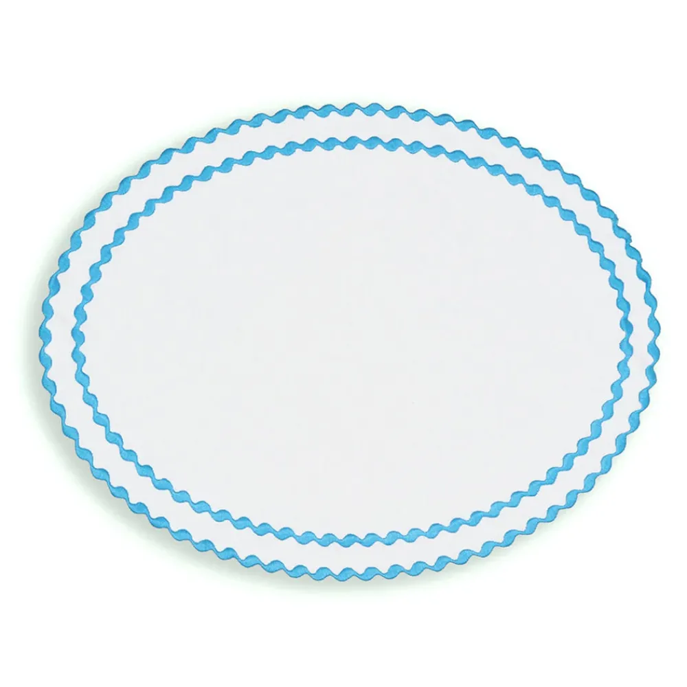 Loulou La Dune Place Settings & Linens|Cora Placemat And Napkin Set In Blue