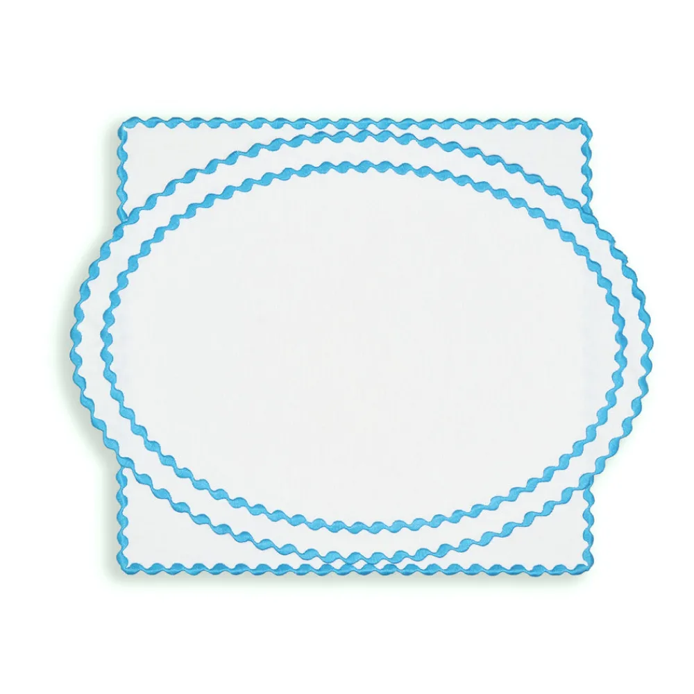 Loulou La Dune Place Settings & Linens|Cora Placemat And Napkin Set In Blue