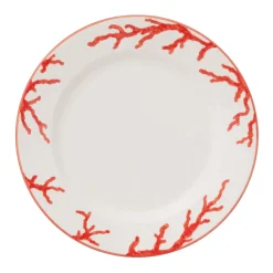 Este Ceramiche Dinnerware|Coral Charger Plates in Red, Set of 6