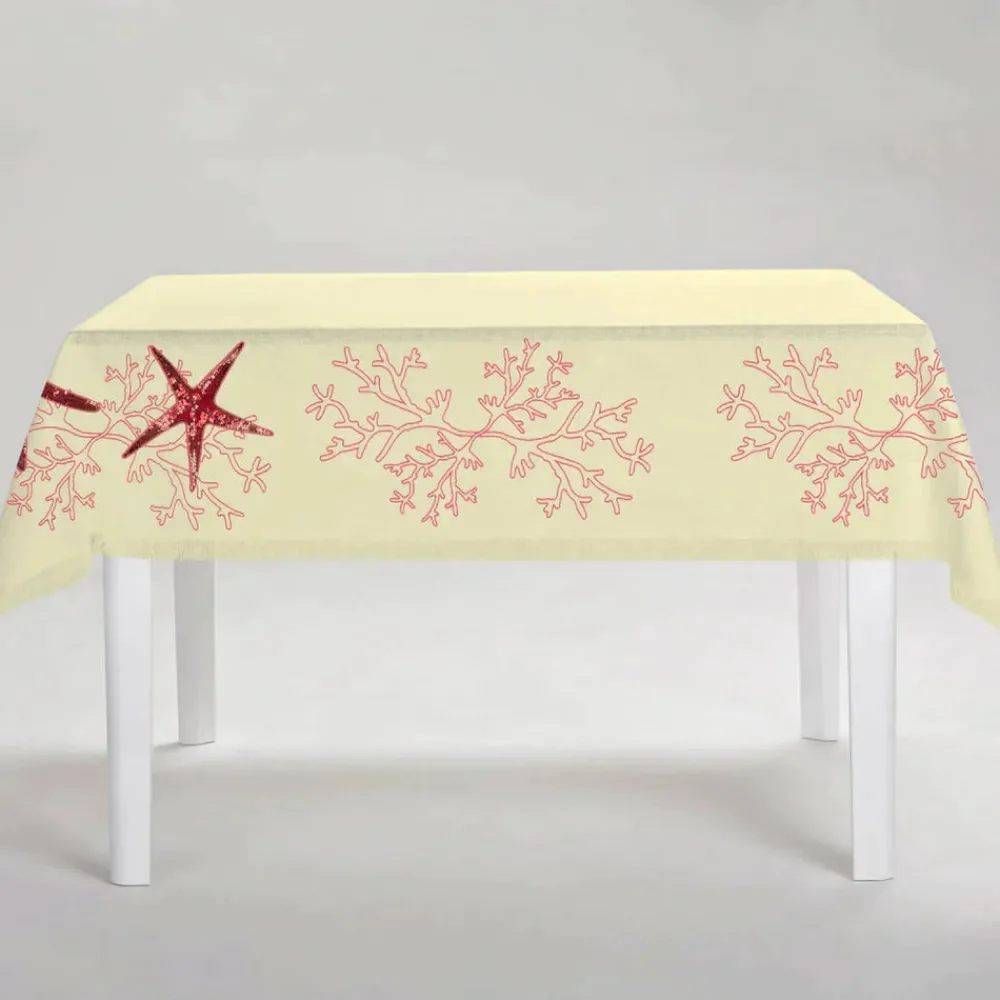 Cibelle Place Settings & Linens|Coral Pink Corallo Tablecloth