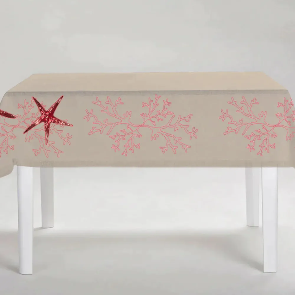 Cibelle Place Settings & Linens|Coral Pink Corallo Tablecloth