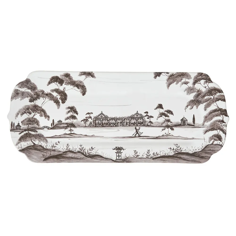 Juliska Dinnerware|Country Estate 15" Hostess Tray in Flint Grey