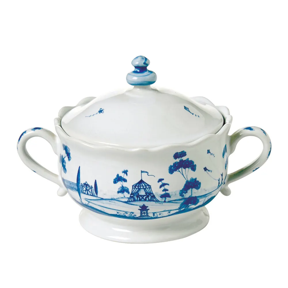 Juliska Dinnerware|Country Estate Delft Blue Sugar Pot Main House