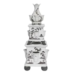 Juliska Dinnerware|Country Estate Tulipiere Tower in Flint Grey, Set of 3