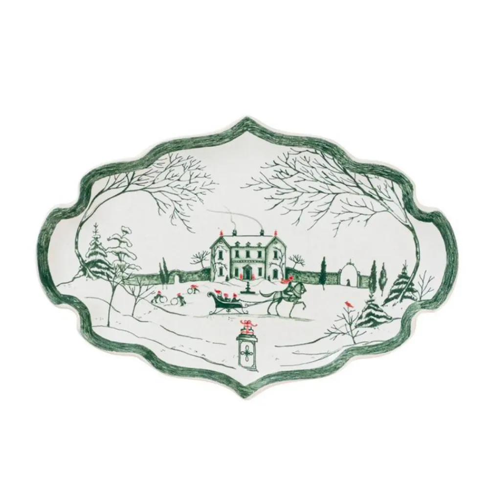 Juliska Dinnerware|Country Estate Winter Frolic 7" Trayin Evergreen