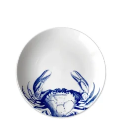 Caskata Dinnerware|Crab Coupe Salad Plate Blue