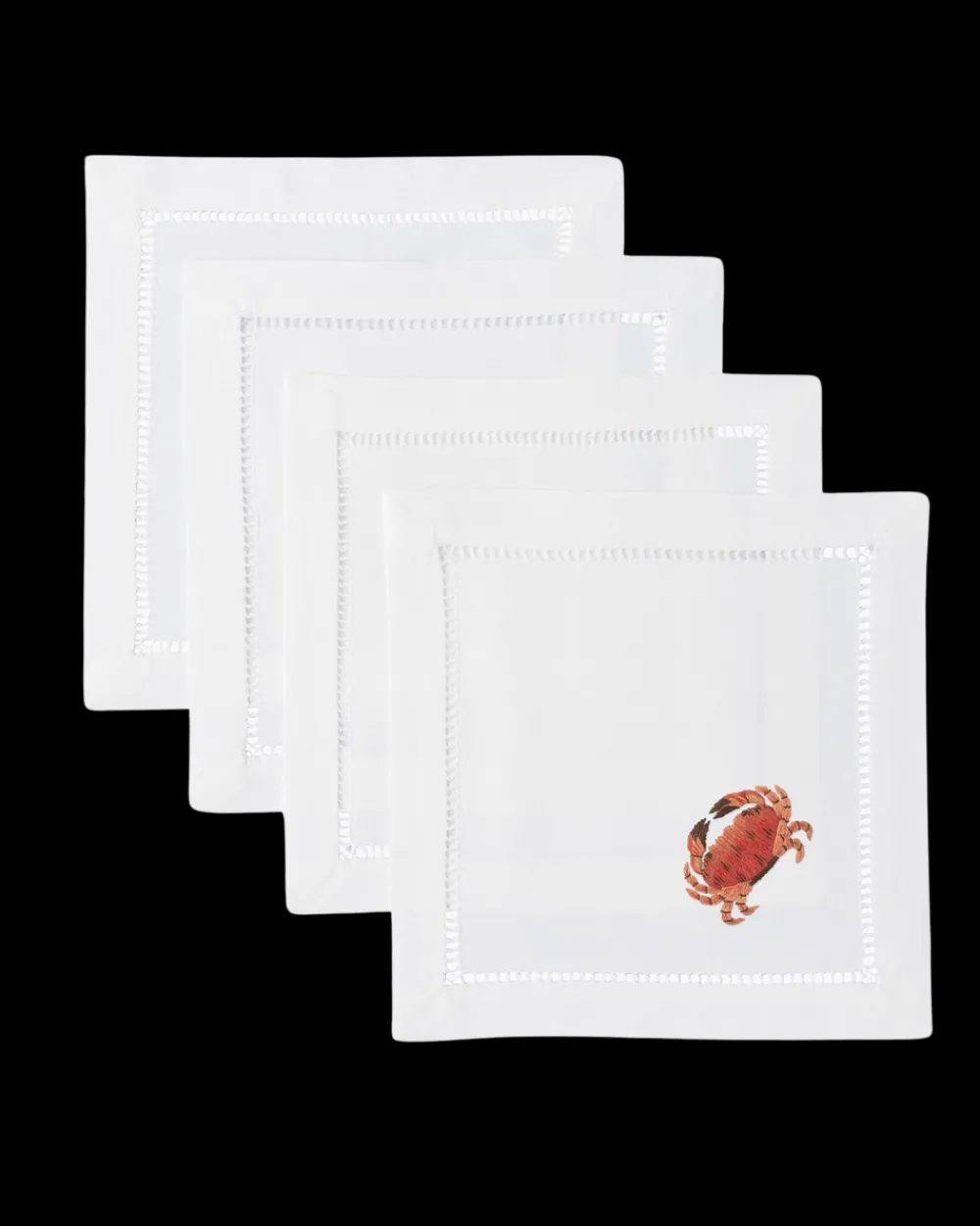 Henry Handwork Place Settings & Linens|Crab Modern Cocktail Napkin Set