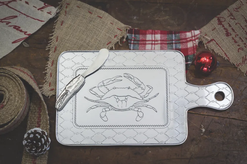 Salisbury Silver|Dinnerware|Crab Serving Board and Knife Set