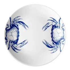 Caskata Dinnerware|Crabs Coupe Dinner Plate Blue