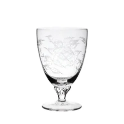 The Vintage List Glassware|Crystal Bistro Glasses with Fern Design, Set of Six