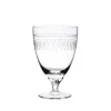 The Vintage List Glassware|Crystal Bistro Glasses with Ovals Design, Set of Six