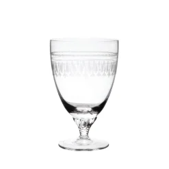 The Vintage List Glassware|Crystal Bistro Glasses with Ovals Design, Set of Six