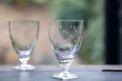The Vintage List Glassware|Crystal Bistro Glasses with Stars Design, Set of Six