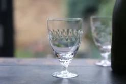 The Vintage List Glassware|Crystal Bistro Glasses with Lens Design, Set of Six