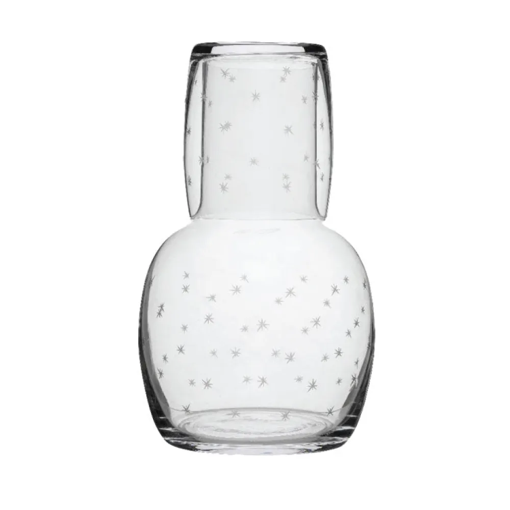 The Vintage List Glassware|Crystal Carafe Set with Stars Design