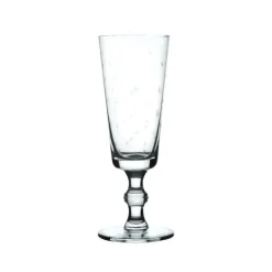 The Vintage List Glassware|Crystal Champagne Flutes with Stars Design, Set of Four