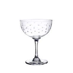 The Vintage List Glassware|Crystal Champagne Saucers with Stars Design
